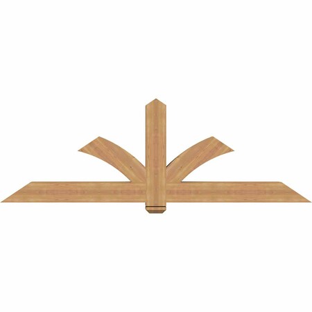 Ekena Millwork Redmond Smooth Timber Gable Bracket, Western Red Cedar, 84"W x 28"H x 5 1/2"D x 5 1/2"F, 8/12 Pitch GBW084X28X0606RED00SWR